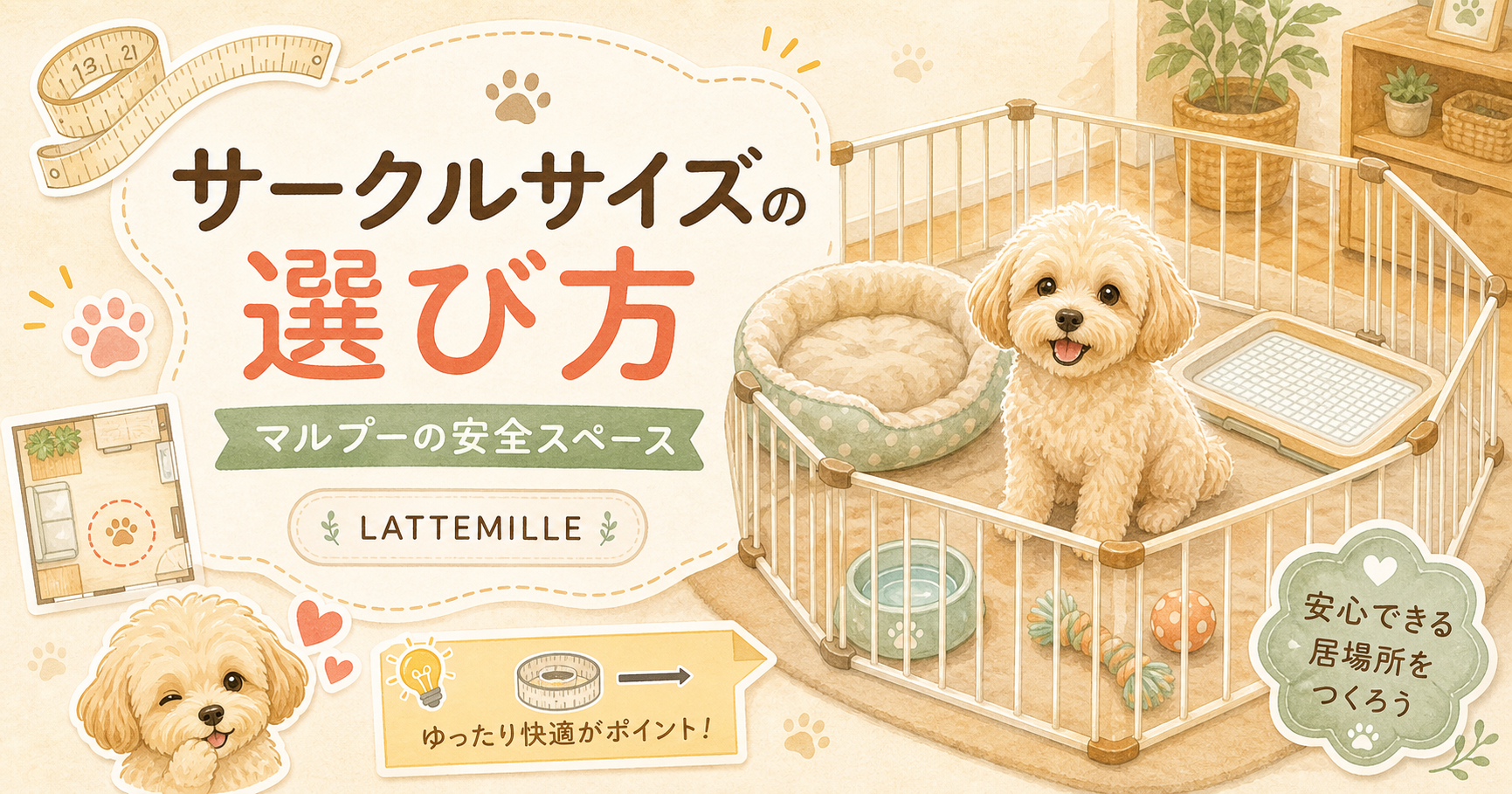 サークルサイズの選び方 のアイキャッチ