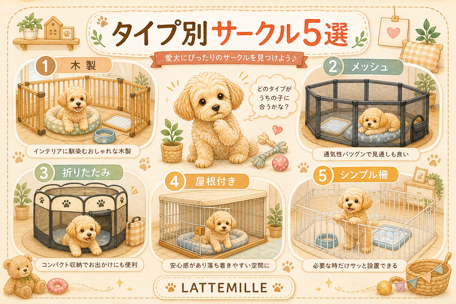 タイプ別おすすめサークル5選 の図解